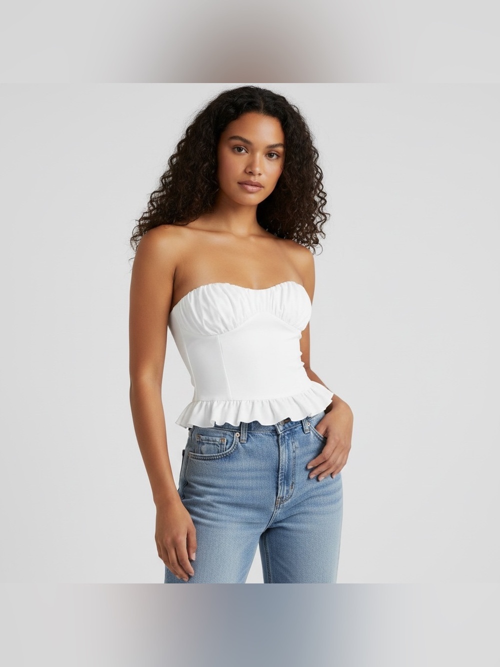 White Fox All For You Strapless Top